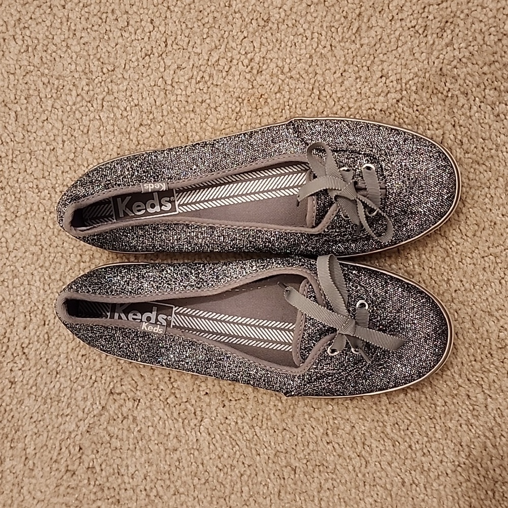 Keds Teacup Silver Glitter Shoes size 5